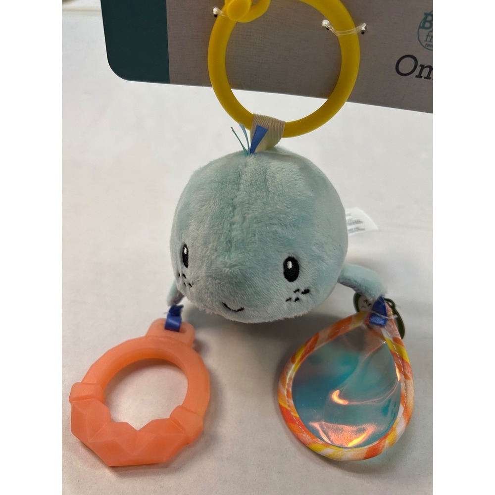 Infantino Gogaga Big Softy Sea Chime Blue Whale Baby Stroller Toy Teether Mirror - Picture 12 of 16